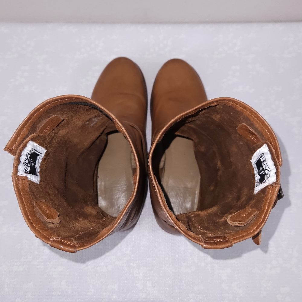 FRYE Veronica Shortie Brown Leather Boots US 8 - Picture 8 of 11